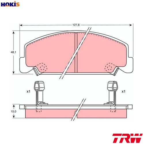 Brake pad set disc - pad,