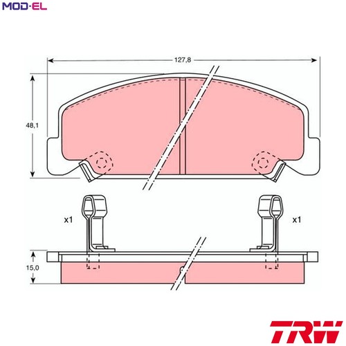 Brake pad set disc - brake,