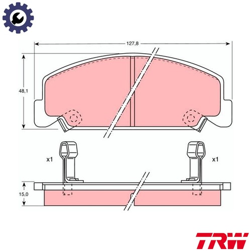 Brake pad set disc - set,