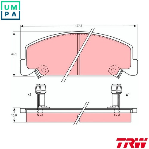 Brake pad set disc - brake,